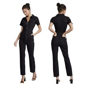 Good American The Fit For Success Stretch-Denim Jumpsuit NOWT